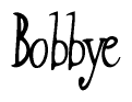 The image contains the word 'Bobbye' written in a cursive, stylized font.