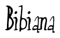 The image contains the word 'Bibiana' written in a cursive, stylized font.