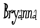 The image contains the word 'Bryanna' written in a cursive, stylized font.