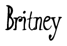 The image contains the word 'Britney' written in a cursive, stylized font.