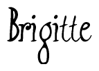 The image is of the word Brigitte stylized in a cursive script.