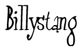 The image is a stylized text or script that reads 'Billystang' in a cursive or calligraphic font.
