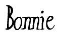 The image contains the word 'Bonnie' written in a cursive, stylized font.