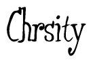 The image contains the word 'Chrsity' written in a cursive, stylized font.