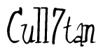 The image contains the word 'Cull7tan' written in a cursive, stylized font.