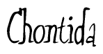 The image is of the word Chontida stylized in a cursive script.