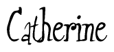 The image is of the word Catherine stylized in a cursive script.