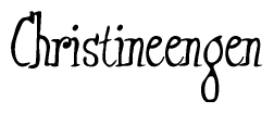 The image is a stylized text or script that reads 'Christineengen' in a cursive or calligraphic font.