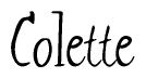   The image is of the word Colette stylized in a cursive script. 