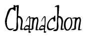 The image contains the word 'Chanachon' written in a cursive, stylized font.