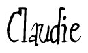 The image is a stylized text or script that reads 'Claudie' in a cursive or calligraphic font.