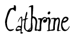 The image contains the word 'Cathrine' written in a cursive, stylized font.