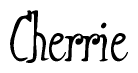 The image is of the word Cherrie stylized in a cursive script.