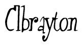 The image contains the word 'Clbrayton' written in a cursive, stylized font.