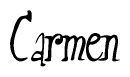 The image is of the word Carmen stylized in a cursive script.
