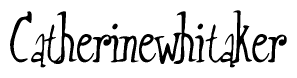 The image is of the word Catherinewhitaker stylized in a cursive script.