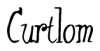 The image is of the word Curtlom stylized in a cursive script.