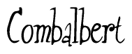 The image is of the word Combalbert stylized in a cursive script.