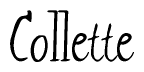 The image is of the word Collette stylized in a cursive script.
