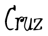 The image contains the word 'Cruz' written in a cursive, stylized font.
