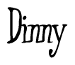 Dinny Calligraphy Text 