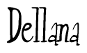 The image is a stylized text or script that reads 'Dellana' in a cursive or calligraphic font.