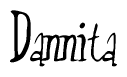 The image is a stylized text or script that reads 'Dannita' in a cursive or calligraphic font.
