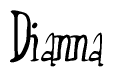 The image contains the word 'Dianna' written in a cursive, stylized font.