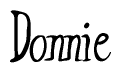 The image is a stylized text or script that reads 'Donnie' in a cursive or calligraphic font.
