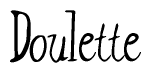 The image is a stylized text or script that reads 'Doulette' in a cursive or calligraphic font.