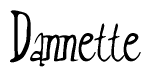 The image contains the word 'Dannette' written in a cursive, stylized font.
