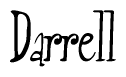 The image is of the word Darrell stylized in a cursive script.