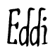 The image contains the word 'Eddi' written in a cursive, stylized font.