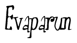 The image is a stylized text or script that reads 'Evaparun' in a cursive or calligraphic font.