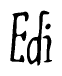 The image is of the word Edi stylized in a cursive script.