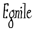   The image is of the word Egnile stylized in a cursive script. 