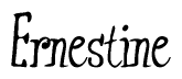 The image contains the word 'Ernestine' written in a cursive, stylized font.