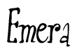 The image contains the word 'Emera' written in a cursive, stylized font.