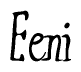 The image is a stylized text or script that reads 'Eeni' in a cursive or calligraphic font.