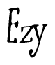 The image is a stylized text or script that reads 'Ezy' in a cursive or calligraphic font.
