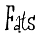 The image contains the word 'Fats' written in a cursive, stylized font.