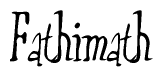The image contains the word 'Fathimath' written in a cursive, stylized font.