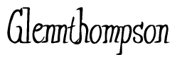 The image contains the word 'Glennthompson' written in a cursive, stylized font.