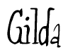 The image is of the word Gilda stylized in a cursive script.