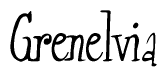 The image is a stylized text or script that reads 'Grenelvia' in a cursive or calligraphic font.