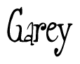 Cursive 'Garey' Text
