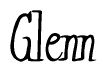 The image is of the word Glenn stylized in a cursive script.