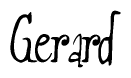 The image is a stylized text or script that reads 'Gerard' in a cursive or calligraphic font.
