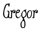 The image is a stylized text or script that reads 'Gregor' in a cursive or calligraphic font.