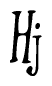 The image is of the word Hj stylized in a cursive script.